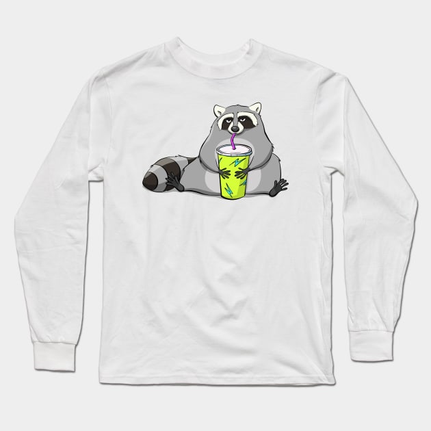 Slushier Raccoon Long Sleeve T-Shirt by LullabyBones